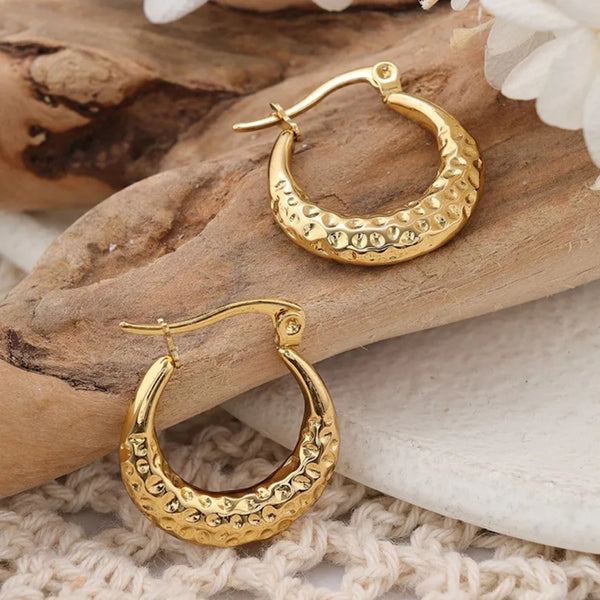 Anti tarnish gold unique earrings