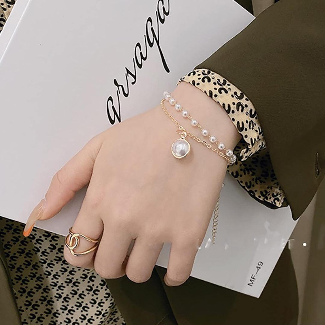 Pearl and Chain Bracelet