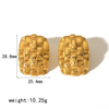 Anti tarnish golden shine stud earrings