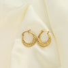 Anti tarnish gold unique earrings