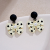 Simple Temperament Bow Polka Dot Earrings