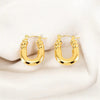 Anti tarnish trendy gold earrings