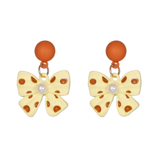Little Bow Peach Drop earring