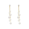 Multi-Strand Pearl Dangle Earrings