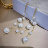 Multi-Strand Pearl Dangle Earrings