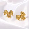 Anti tarnish gold small bow earrings
