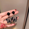 Combination Of Black Blue Charm Butterfly Earrings