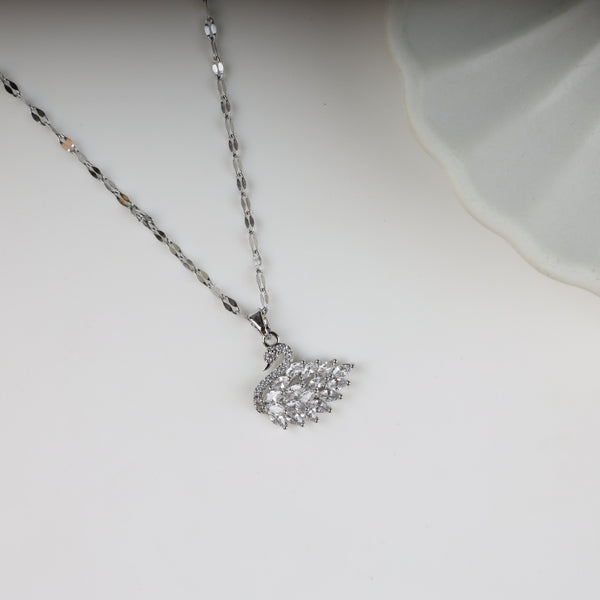 Silver swan Silver chain necklace pendant