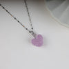 Purple Crystal Heart Necklace pendant