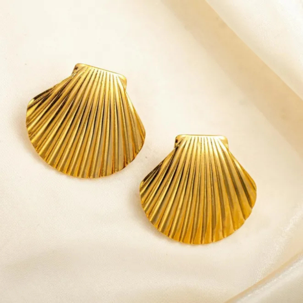 Anti Tarnish Sea Shell Stud Earring