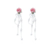 Elegant pink flower earrings