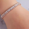 Sparkling Baguette-Cut Tennis Bracelets