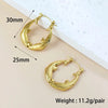 Anti Tarnish Gold Double Dolphin Hoop Earring