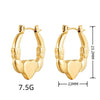 Anti tarnish Heart Shaped Geometric gold earrings