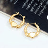 Anti tarnish Heart Shaped Geometric gold earrings