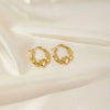 Anti tarnish Heart Shaped Geometric gold earrings