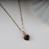 Black Glossy Claw Drop Necklace