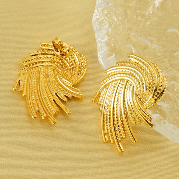 Anti tarnish gold plated earrings