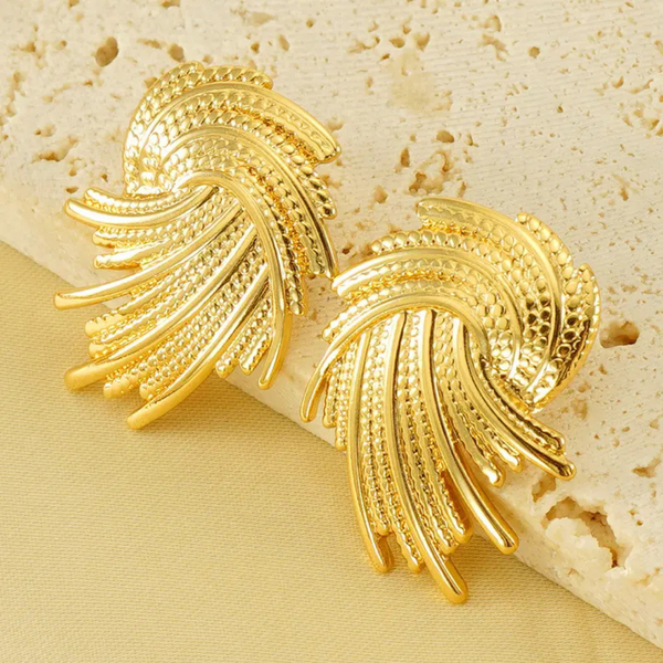 Anti tarnish gold plated earrings