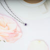 Purple small stone necklace pendant