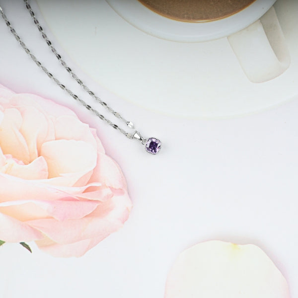 Purple small stone necklace pendant