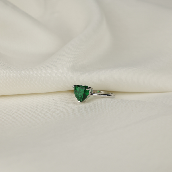 Natural Green Tourmaline Gemstone Ring