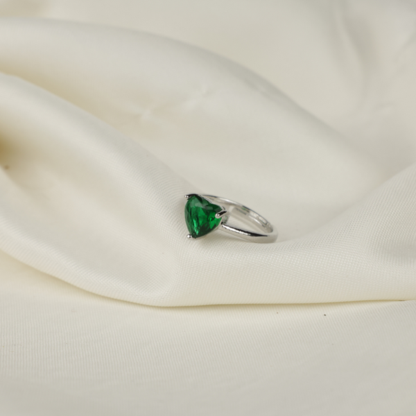 Natural Green Tourmaline Gemstone Ring