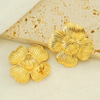 Anti Tarnish Flowers Leaf Earrings