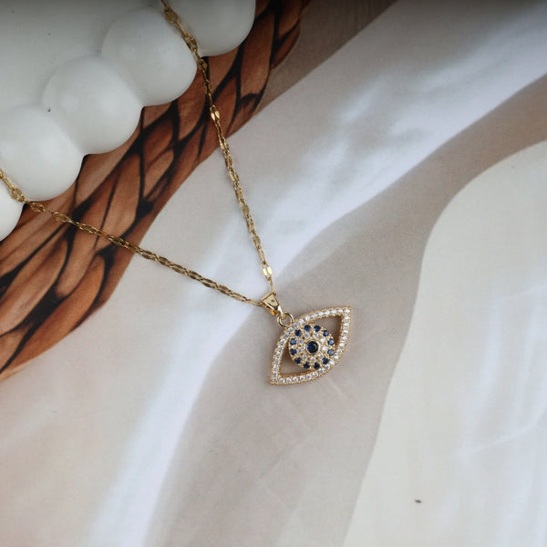 Golden Chain Eye Necklace