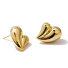 Anti tarnish love gold earrings