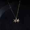Double starfish pendant chain necklace