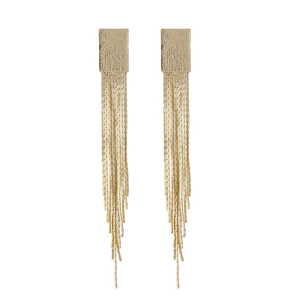Gold tassel earrings
