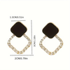 Stylish Black Square Earring