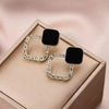 Stylish Black Square Earring