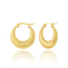 Anti Tarnish Strip Hoops Earrings