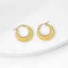 Anti Tarnish Strip Hoops Earrings