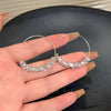 Zircon hoop earrings