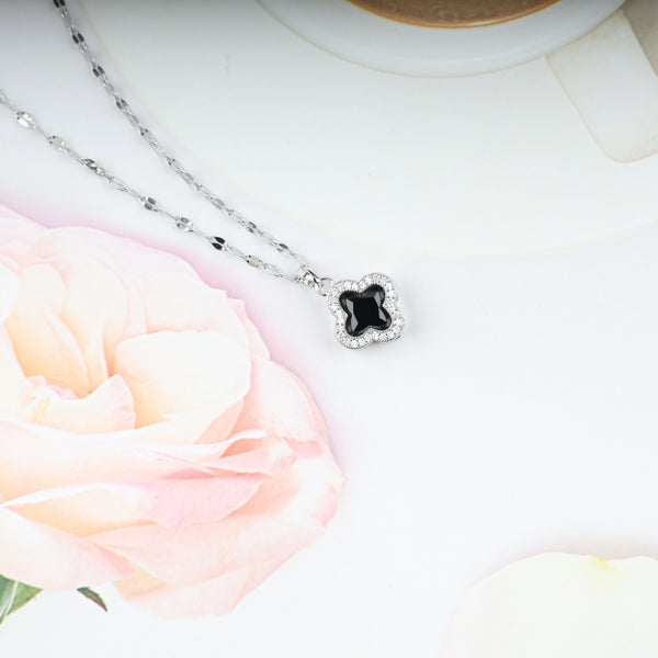 Black Silver Chain Necklace