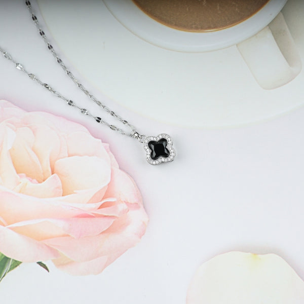 Black Silver Chain Necklace