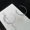Zircon hoop earrings