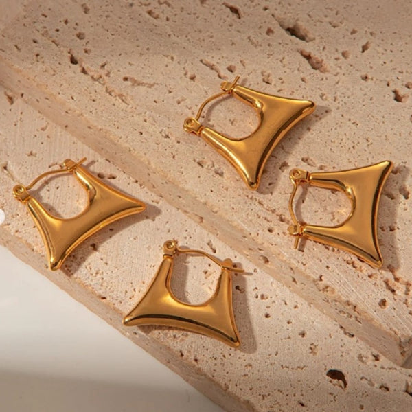 Anti tarnish purse hoop earrings