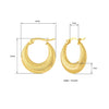 Anti Tarnish Strip Hoops Earrings