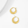 Anti Tarnish Strip Hoops Earrings