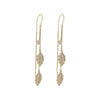 Gold leaf earrings