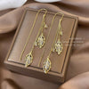 Gold leaf earrings