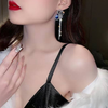 Shiny Bow Dangling Earrings