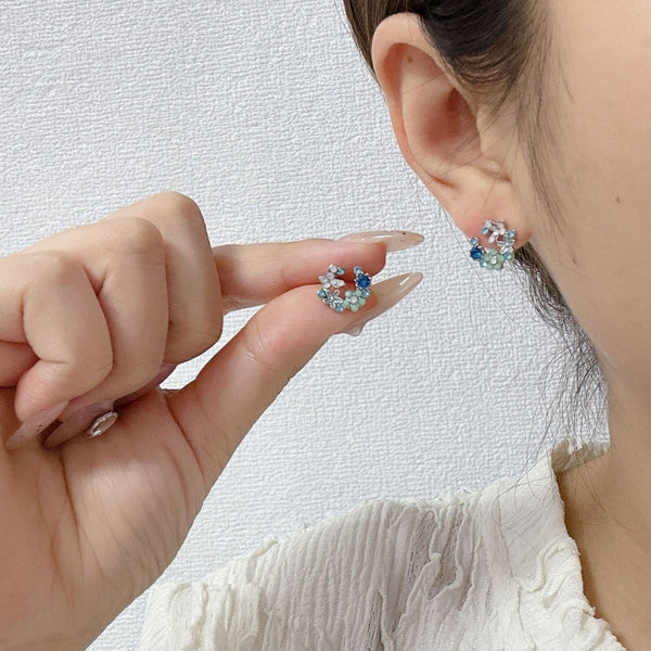 Circular Flower Earrings