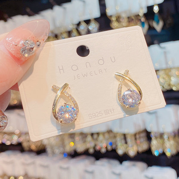 Pack Of 2 Crossover & Swan Drop Earrings