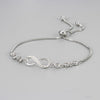 Plated Infinity Slide Closure Bracelet