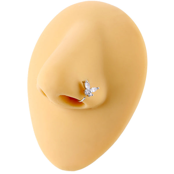 Butterfly Silver Nose piercing